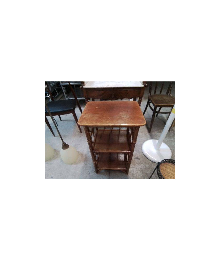 PETIT MEUBLE DE RANGEMENT BOIS ET ROTIN 