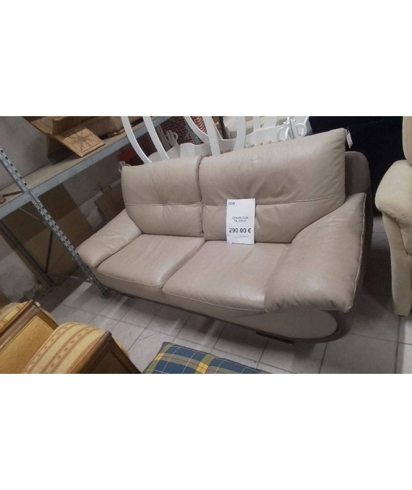 CANAPE CUIR ITALIEN 3P