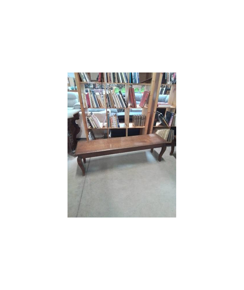 BANC CHÊNE PIEDS CAMBRÉ STYLE RÉGENCE 150CM