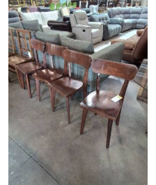4 CHAISES BISTROT BOIS ANNÉES 50