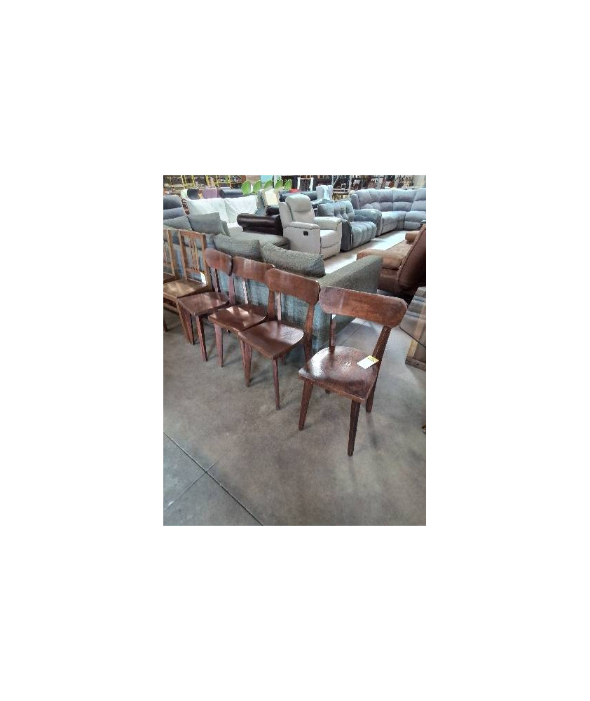 4 CHAISES BISTROT BOIS ANNÉES 50