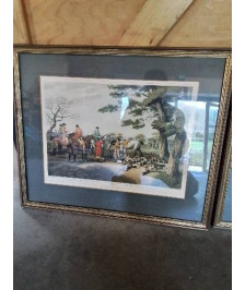 GRAVURE LA CHASSE AU LIEVRE 2 D’APRES J.GODBY&H.MERKE 