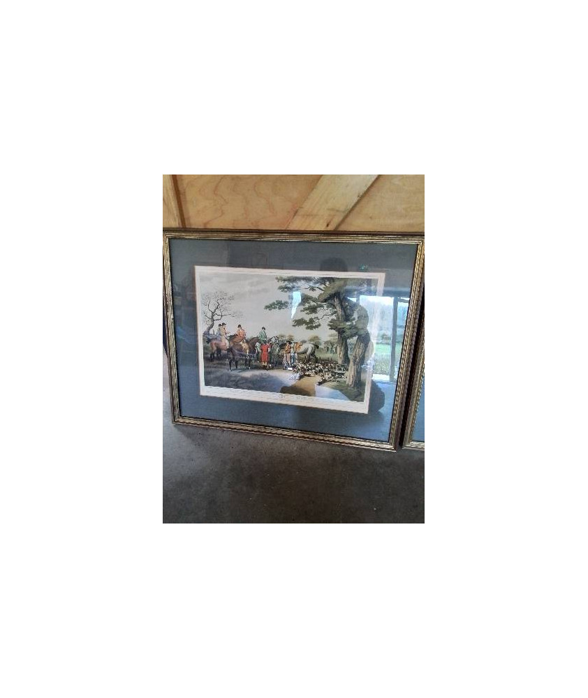 GRAVURE LA CHASSE AU LIEVRE 2 D’APRES J.GODBY&H.MERKE 