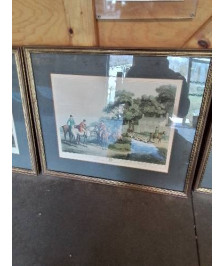 GRAVURE LA CHASSE AU RENARD D’APRES VIVARES&MERLEE