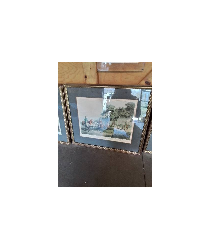 GRAVURE LA CHASSE AU RENARD D’APRES VIVARES&MERLEE