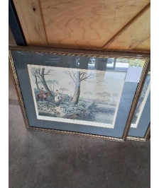 GRAVURE LA CHASSE AU LIEVRE 1 D’APRES J.GODBY&H.MERLOE