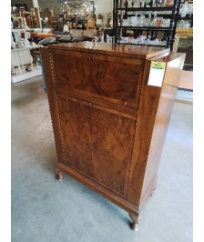 MEUBLE BAR BOIS ART DÉCO 2 PORTES PIEDS CAMBRÉS