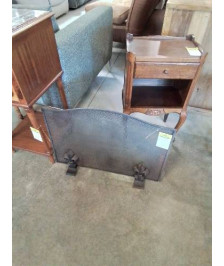 PARE FEU DE CHEMINÉE CINTRÉ FER FORGÉ A LA FLEUR DE LYS