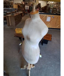 MANNEQUIN DE COUTURE STOCKMAN PARIS SUR PIED TRIPODE BOIS CLAIR
