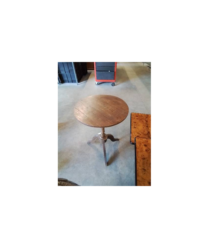 SELLETTE RONDE TRIPODE BOIS TOURNÉ 