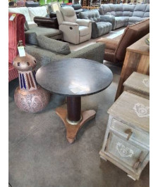 GUERIDON ROND BOIS ET PLATEAU MARBRE STYLE EMPIRE