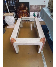TABLE BASSE EN VERRE