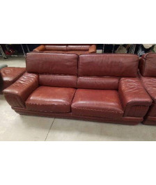 CANAPE 3 PLACES CUIR CROZATIER EN LETAT 