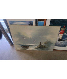 TOILE PEINTE MER 
