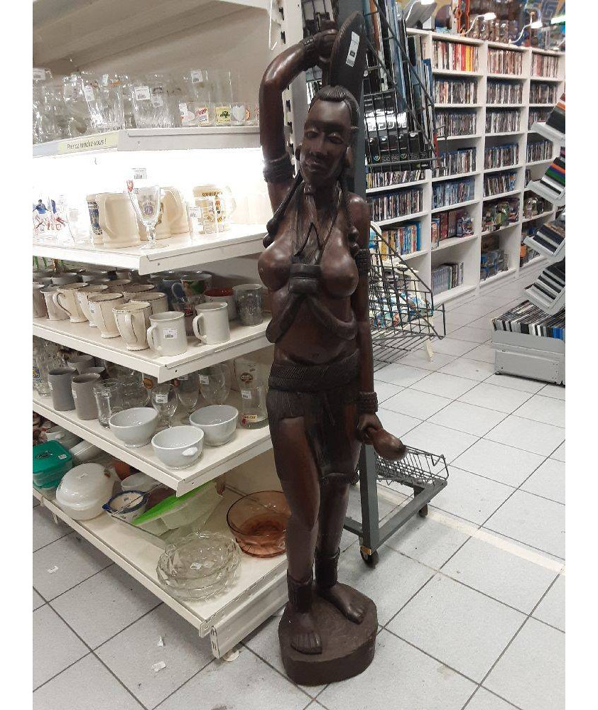 STATUETTE FEMME AFRICAINE 1M62