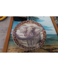 ASSIETTE DECO ELEPHANT 
