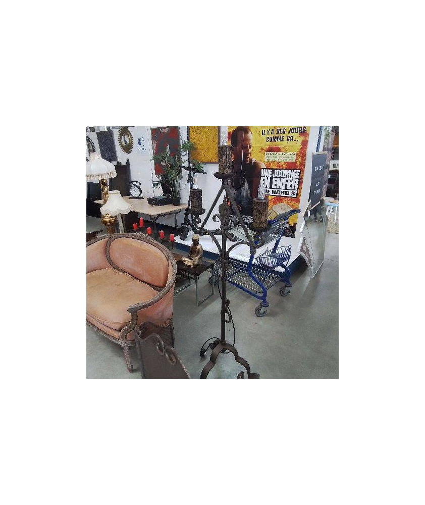 LAMPADAIRE FER FORGÉ