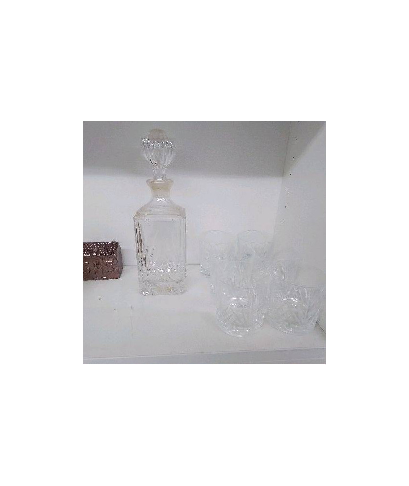 CARAFE A WHISKY ET 6 VERRES 