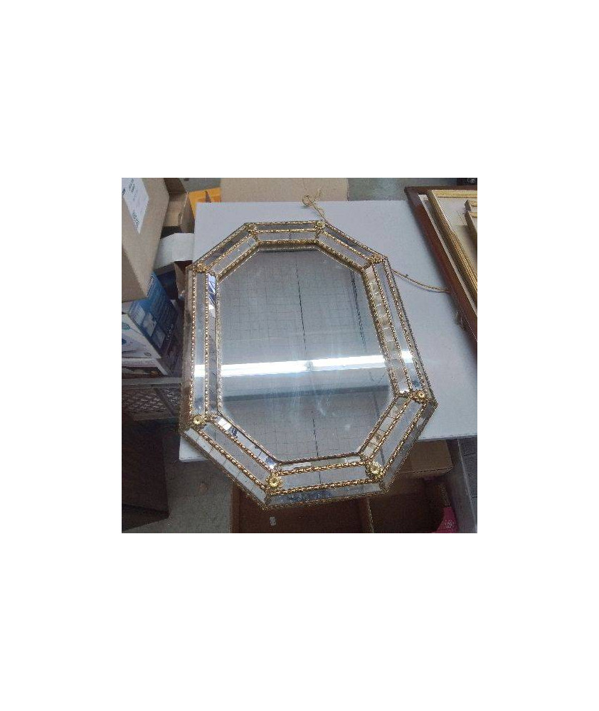 MIROIR CLOISONNÉ OCTOGONAL 