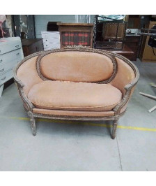 BANQUETTE CORBEILLE STYLE LOUIS XVI 