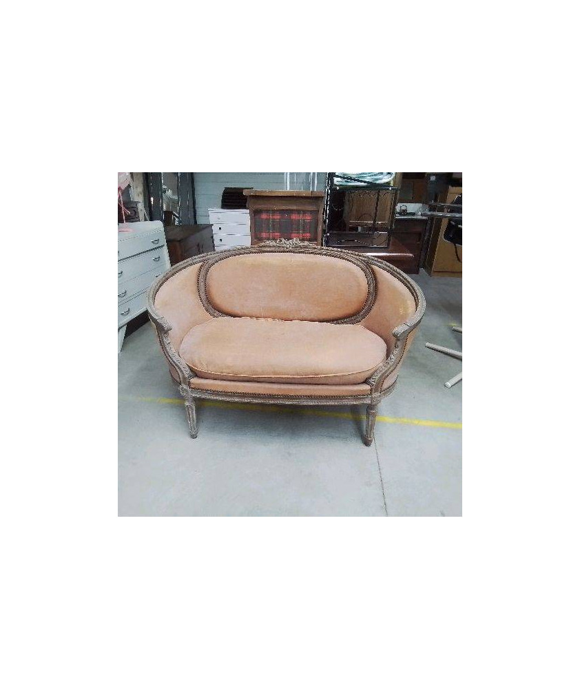 BANQUETTE CORBEILLE STYLE LOUIS XVI 