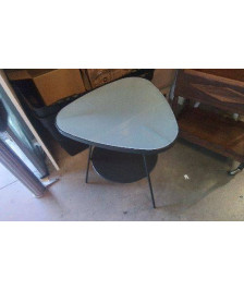TABLE D’APPOINT TRIPOD / METAL VERRE
