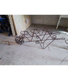 BROUETTE PORTE PLANTES EN FER FORGÉ