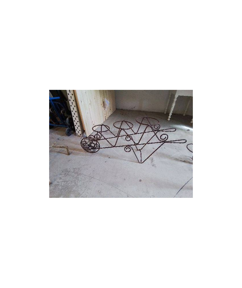 BROUETTE PORTE PLANTES EN FER FORGÉ