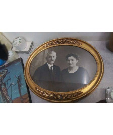 CADRE OVALE - COUPLE ANCIEN