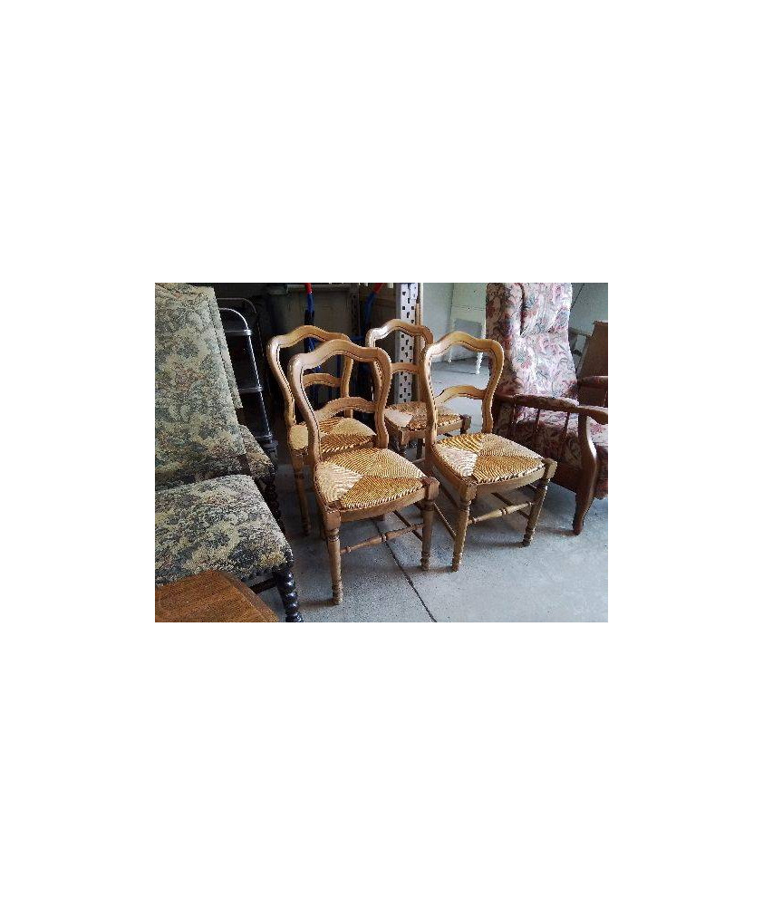 PETITE CHAISE PAILLE DE STYLE RUSTIQUE 