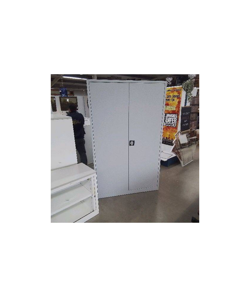 ARMOIRE BUREAU GRISE SS CLÉ 