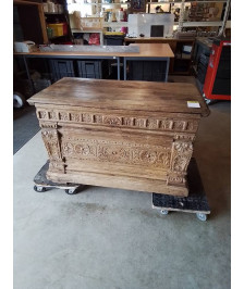 COFFRE CHÊNE SCULPTÉ DE STYLE RENAISSANCE 