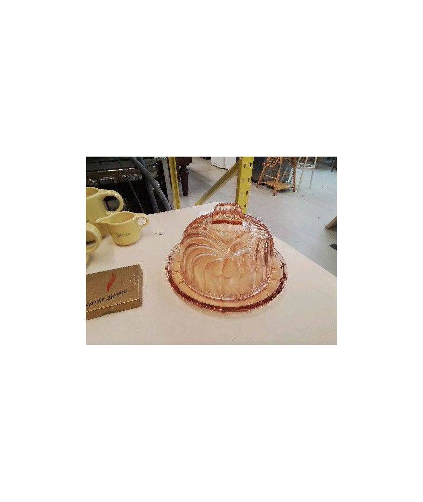 CLOCHE EN VERRE ROSE