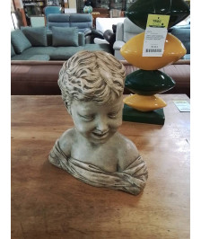 BUSTE ENFANT RIEUR TERRE CUITE D’APRÈS DONATELLO 30CM