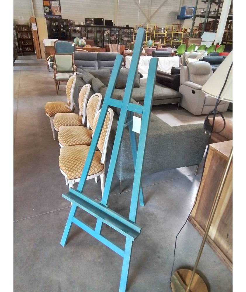 CHEVALET BOIS BLEU