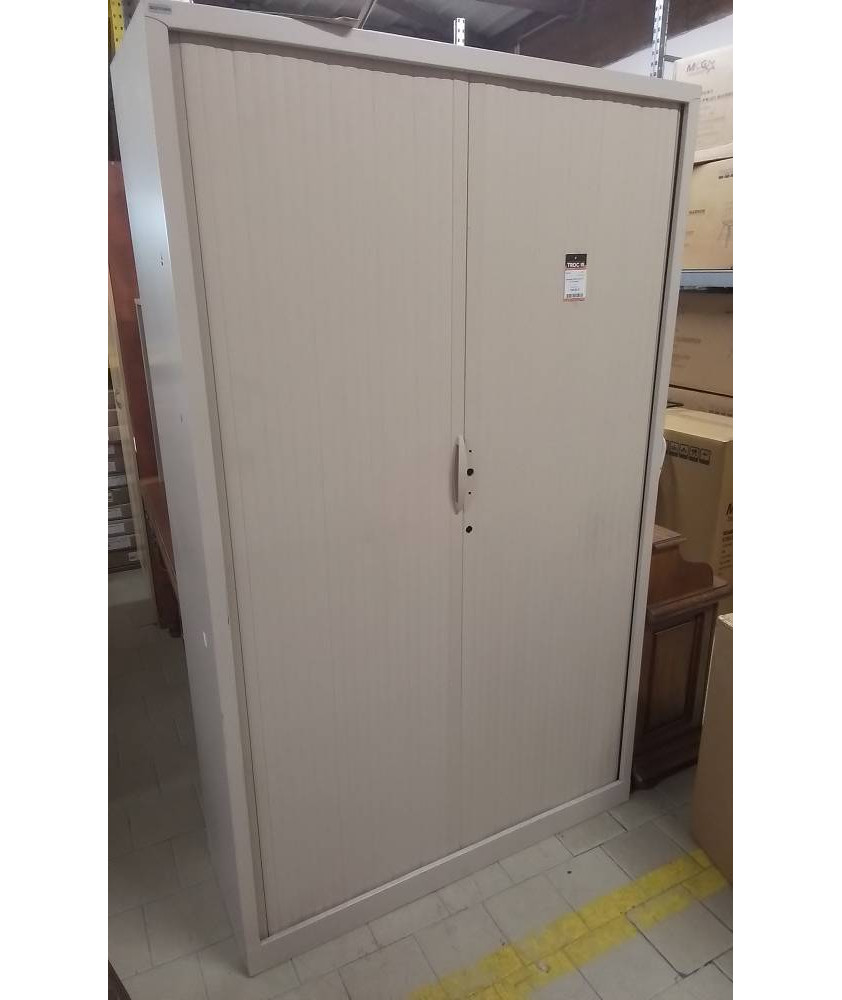 ARMOIRE METAL HAUTE 2P A RIDEAU