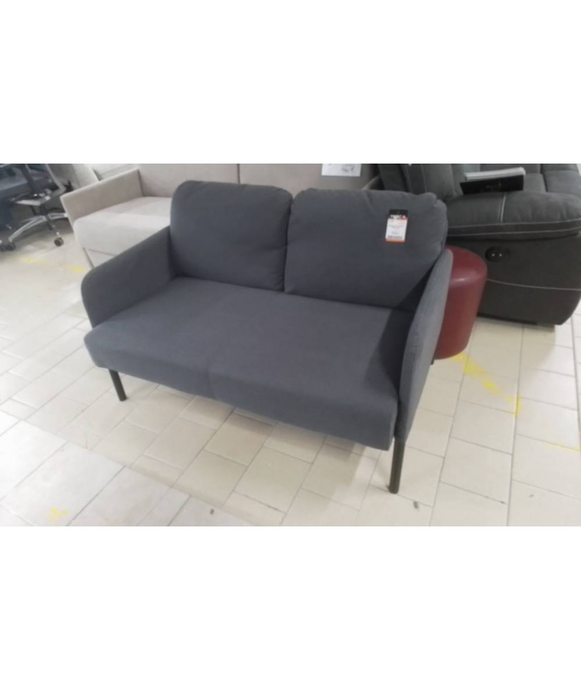 BANQUETTE 2 PLACES TISSU GRIS