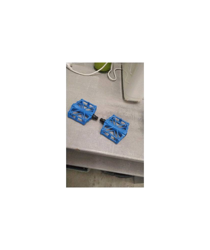 PEDALES DE VELO BLEUES METAL