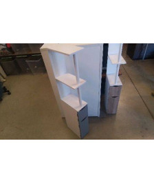 MEUBLE FIN SDB GRIS- EN L’ETAT