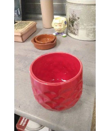 CACHE POT PM ROUGE