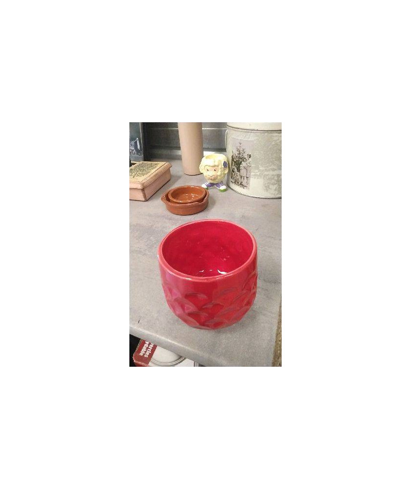 CACHE POT PM ROUGE