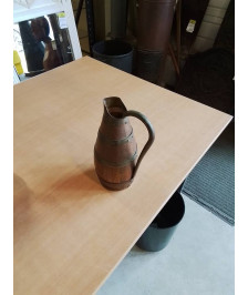 PICHET  BOIS CERCLÉ CUIVRE