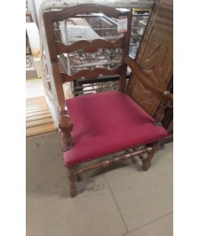 FAUTEUIL RENAISSANCE DESSUS VELOUR ROUGE