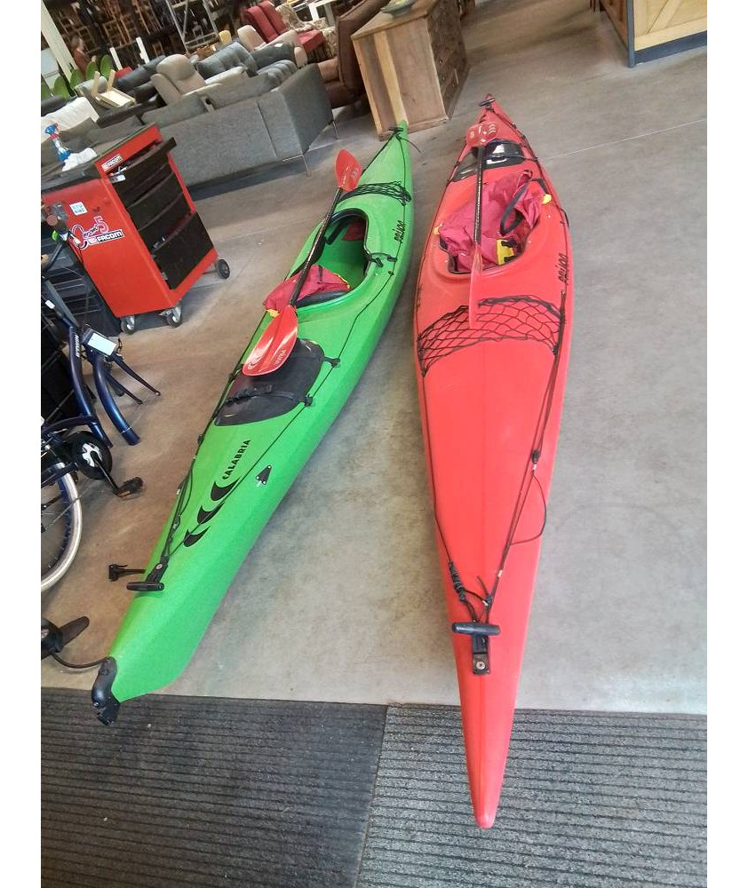 KAYAK PRIJON CALABRIA ET PAGAIE CARBONE  PRIJON AVEC JUPE  4,45 M MER ET RIVIÈRE AVEC SUPPORT DE GAL