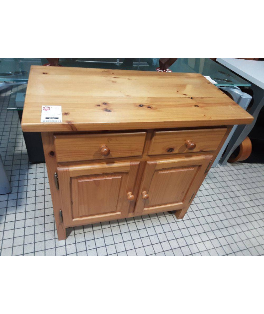 MEUBLE 2 PORTES+2 TIROIRS PIN MASSIF