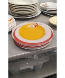 ASSIETTES DESSERT VERRE 