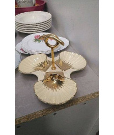 PLAT 3 COMPARTIMENTS COQUILLES VINTAGE 