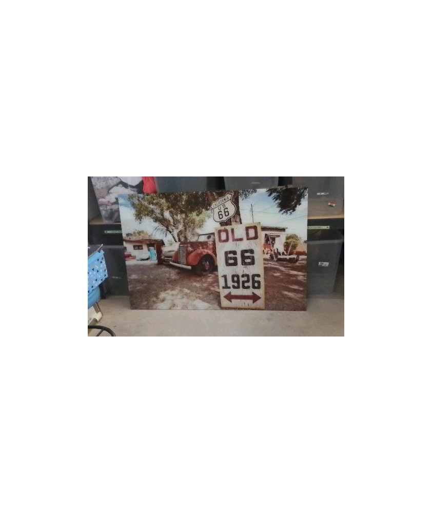 CADRE VERRE / ROUTE 66 - 120X80 ( COCKTAIL SCANDINAVE)