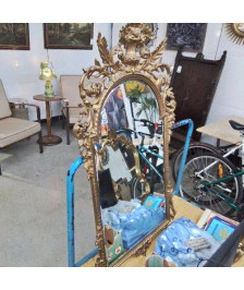 MIROIR DORÉ SCULPTÉ BISEAUTÉ 