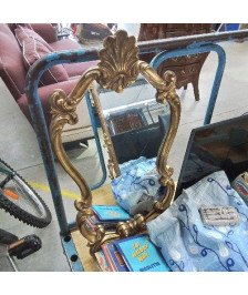 MIROIR ROCAILLE DORÉ 